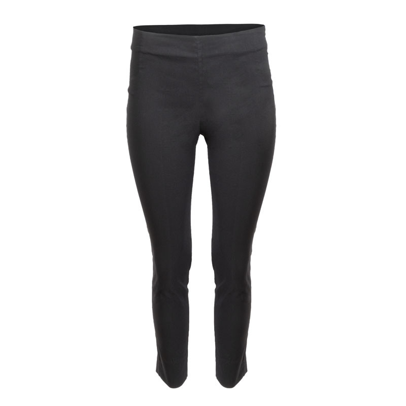 black skinny cropped trousers