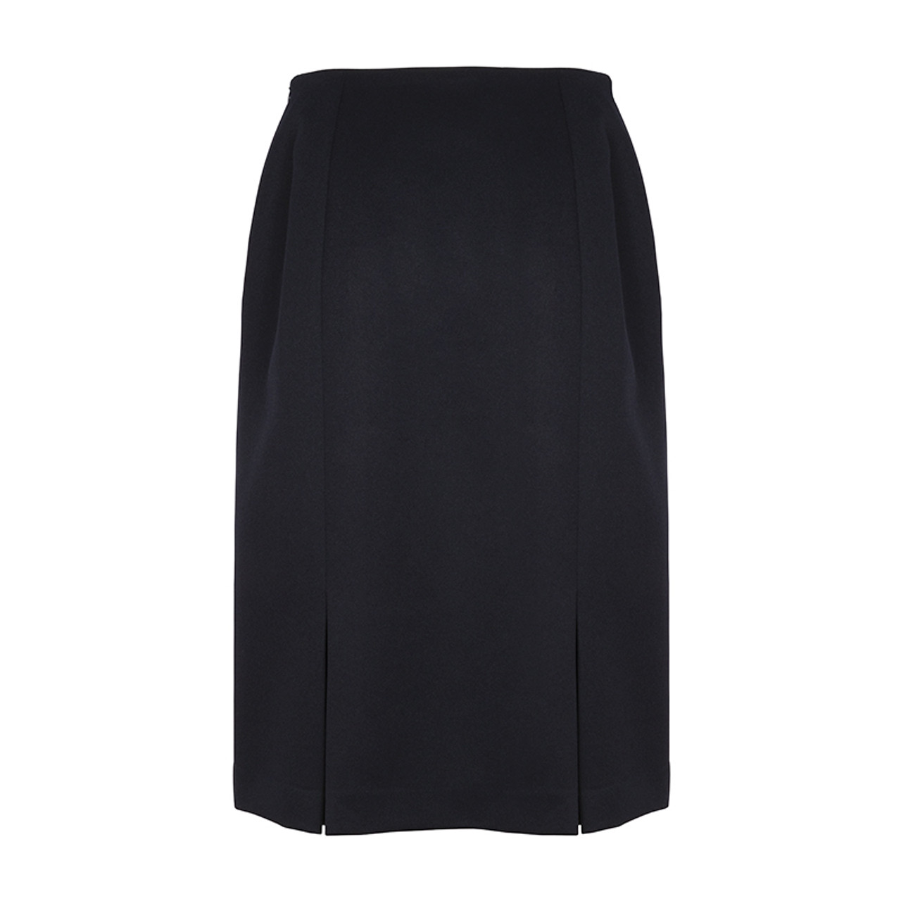 Raf Simons Dark Navy Pleated Midi Skirt | Alan Bilzerian