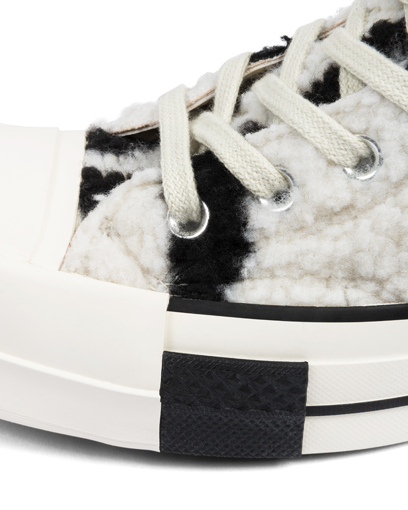 Converse x Rick Owens TURBODRK Zebra Hi Sneakers | Alan Bilzerian
