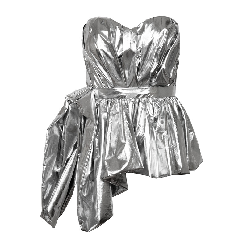 Alexander McQueen Bustier Peplum Top | Alan Bilzerian