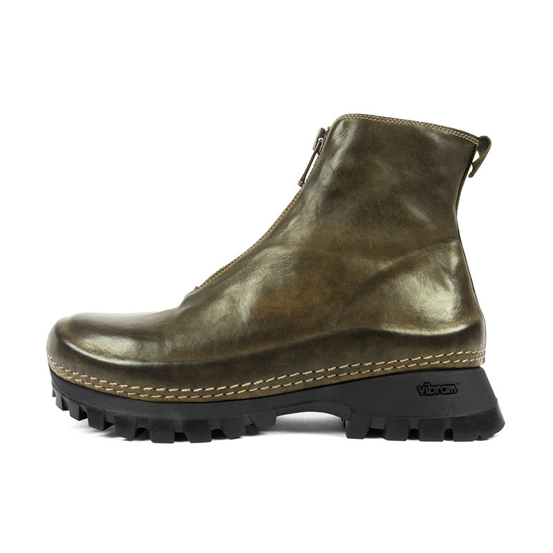 Guidi Lug Sole Front Zip Ankle Boot | Alan Bilzerian