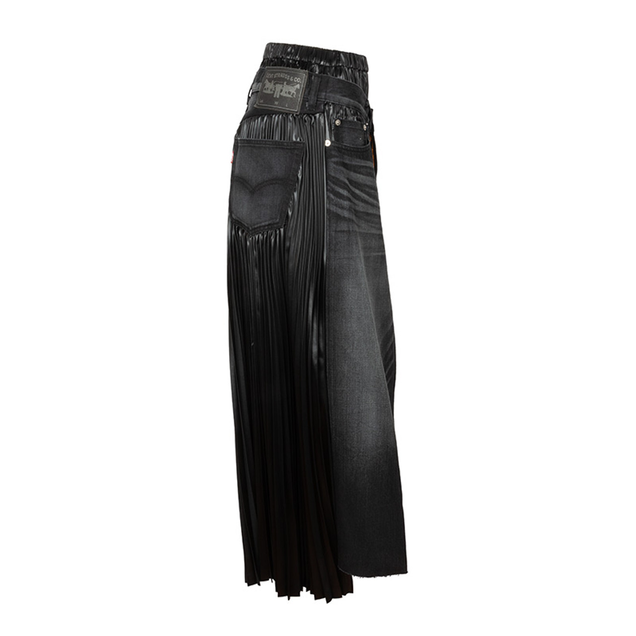 Junya Watanabe Deconstructed Pleated Denim Skirt | Alan