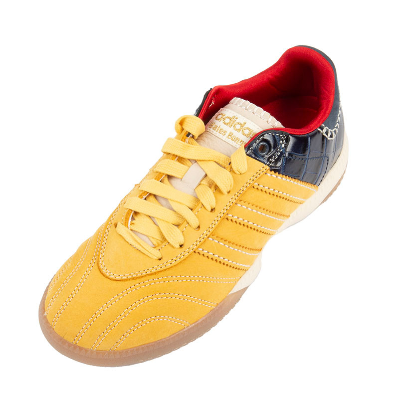 Adidas x Wales Bonner Yellow and Navy Croc Skin Samba | Alan Bilzerian