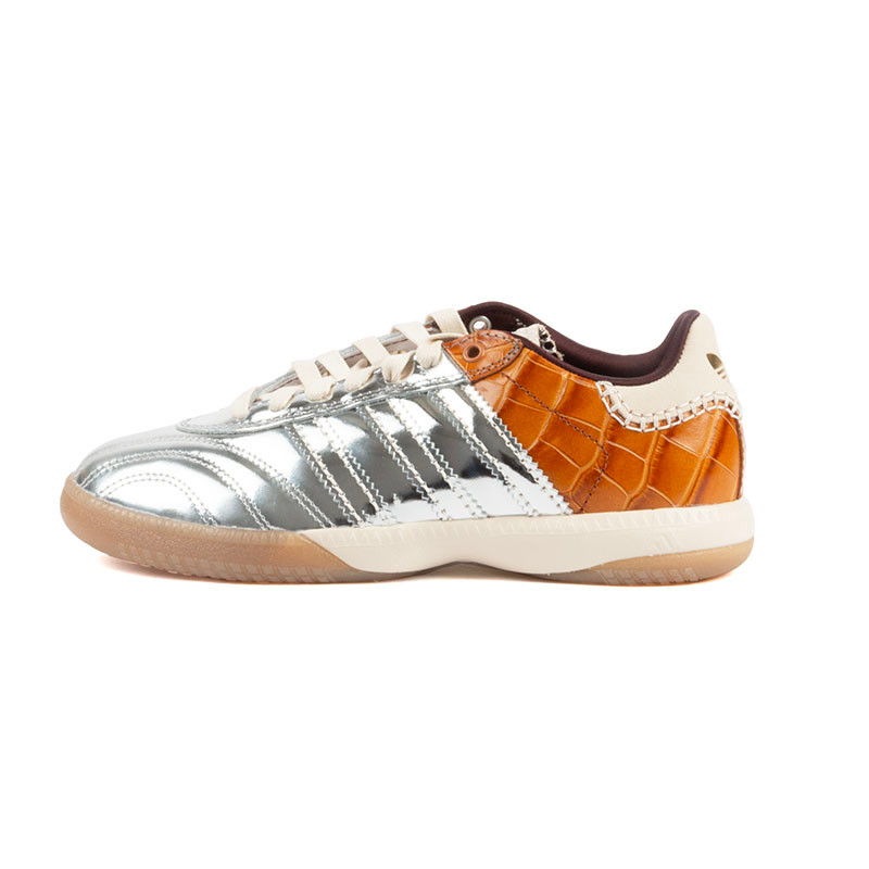 Adidas x Wales Bonner Silver and Brown Croc Skin Samba Alan