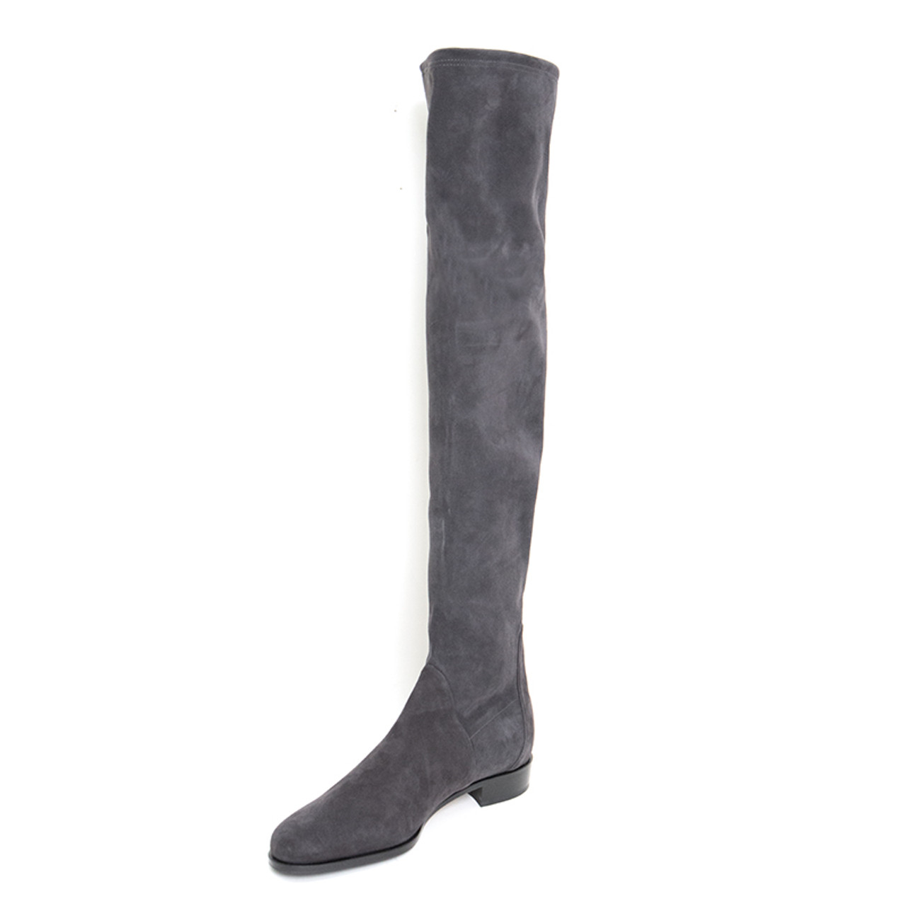 tall grey suede boots