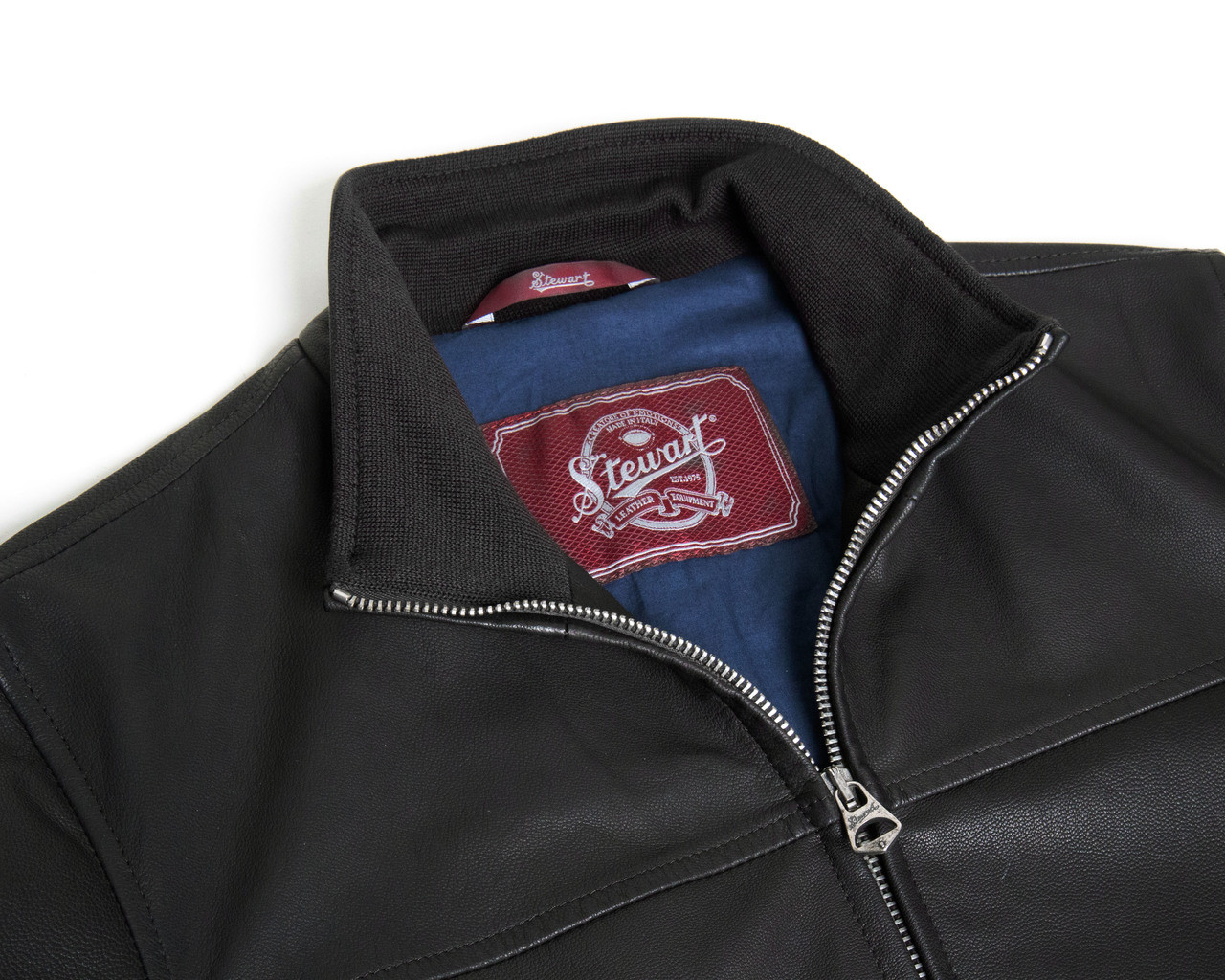 Stewart Black Goat Leather Jacket | Alan Bilzerian