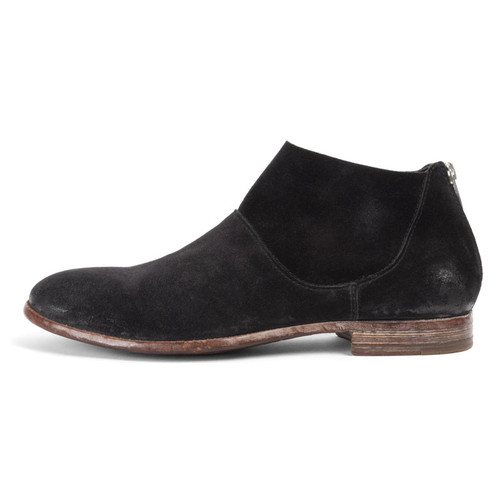 Back Zip Suede Boots