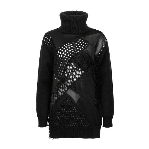 Patchwork Turtleneck 