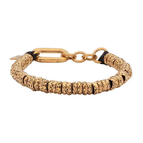 Goti Engraved Sterling Silver Beads Bracelet | Alan Bilzerian