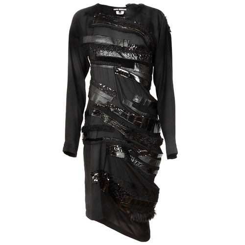 Multi Fabric Drape Dress