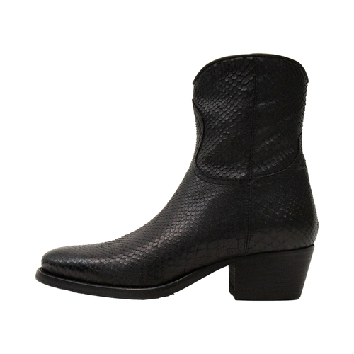 Black Snake Skin Boot