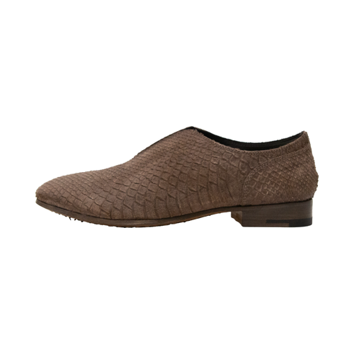 Dark Brown Snake Skin Slip-On 