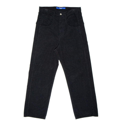 Leather Patch Corduroy Pants