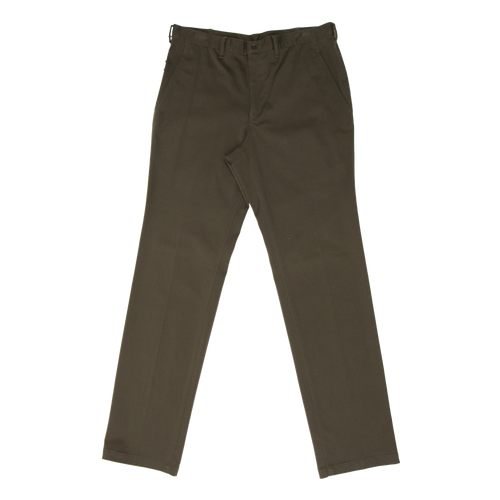 Olive Brushed Cotton Trousers