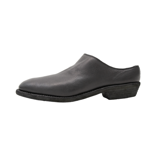 Black Goat Skin Mule 