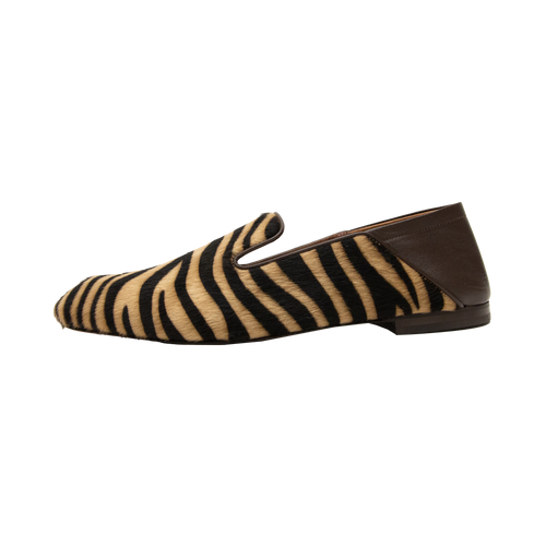 Calf Hair Tiger Print Slip-On