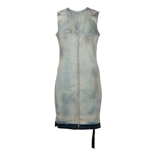 Sleeveless Light Blue Denim Dress 