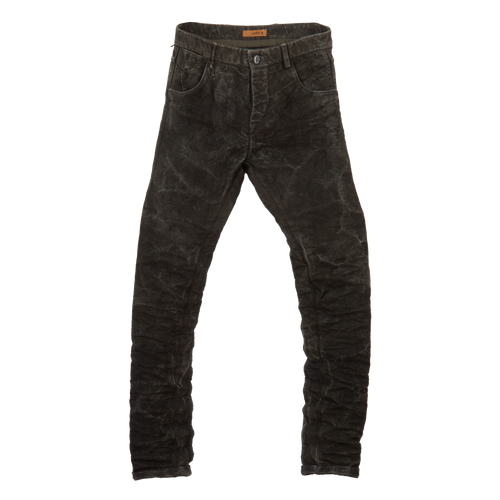 Dark Green Crinkled Hemp Pant 