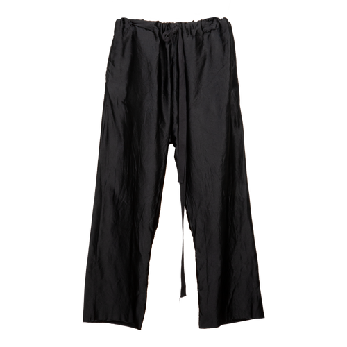 Black Silk Drawstring Pant