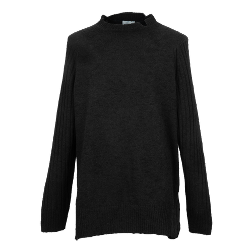 Rib-Knit Sleeve Sweater
