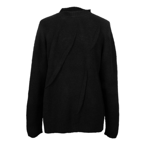 Black Tucked Detail Sweater
