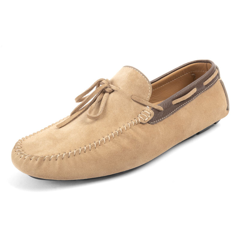 Beige Suede Moccasins | Alan Bilzerian