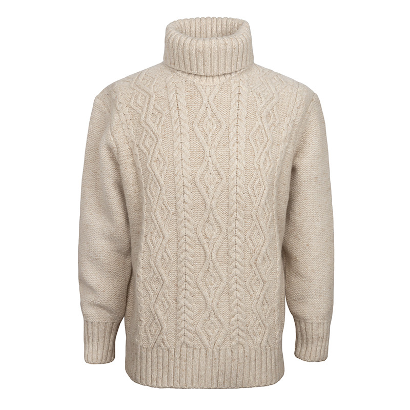 AB Aran Cable Turtleneck Sweater | Alan 