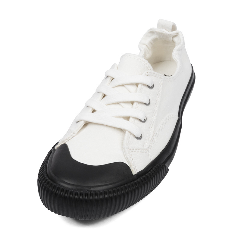 Cotton Canvas Rubber Heel Sneaker