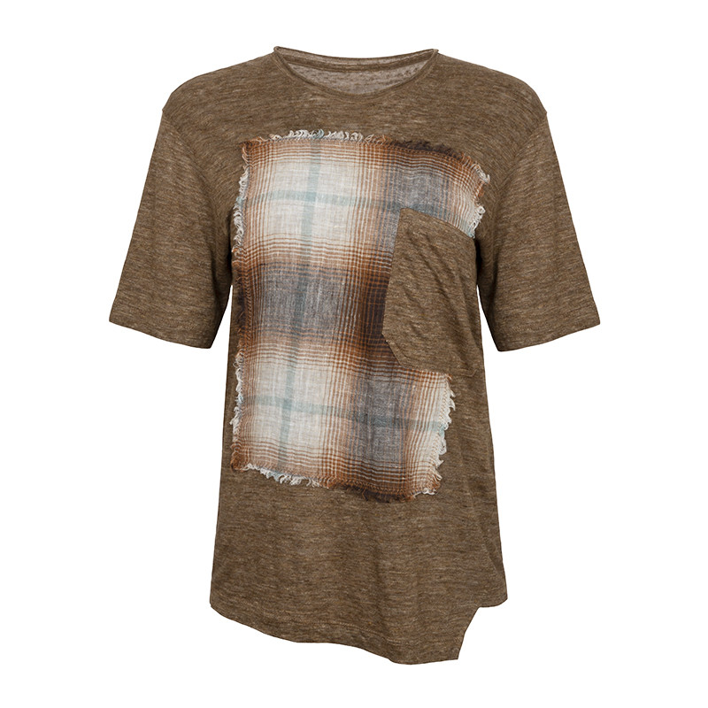 Forme D'expression Patched Linen T-Shirt | Alan Bilzerian