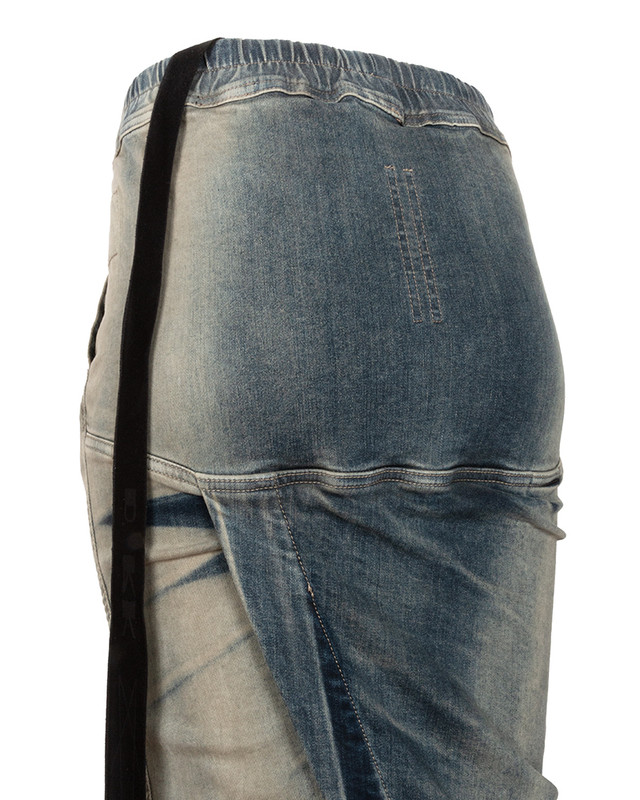 Denim Pillar Skirt