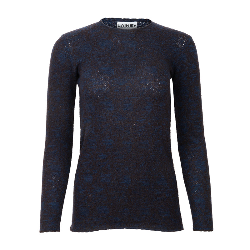 Lainey Keogh Patterned Fleece Crewneck Sweater