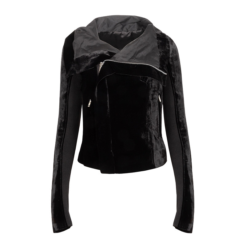 Rick Owens Velvet Classic Biker Jacket | Alan Bilzerian