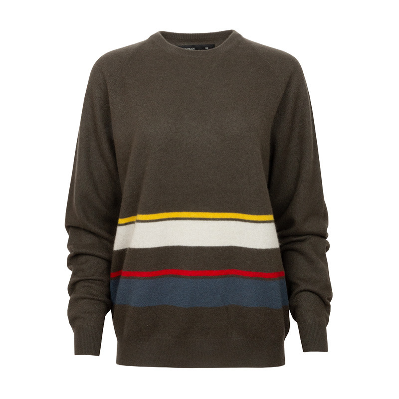 Round Neck Striped Pullover