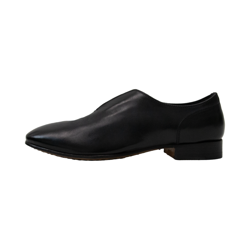 Black Calf-Skin Slip-On 