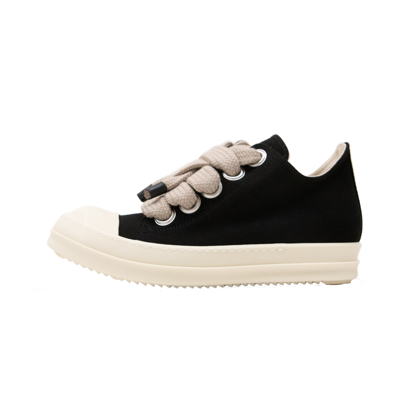 Black Jumbo Lace Low Sneaker