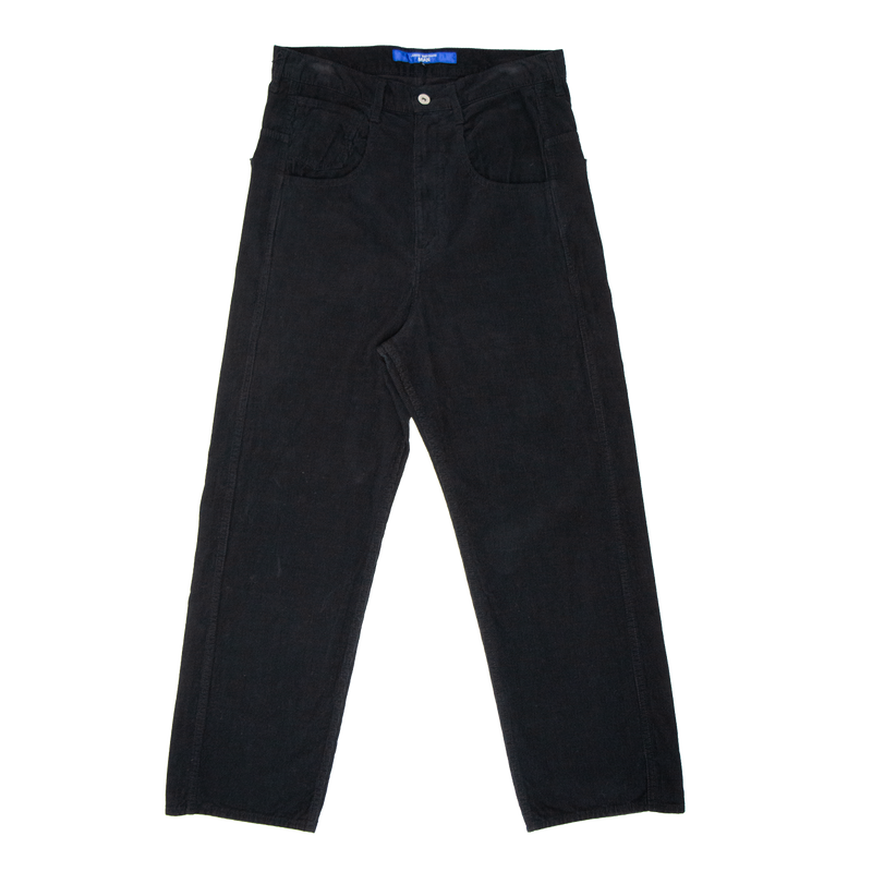 Leather Patch Corduroy Pants