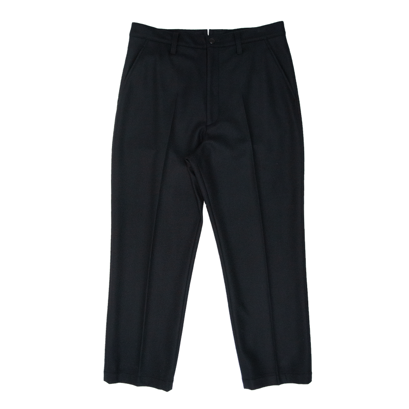 Split-Back Wool-Blend Trousers 