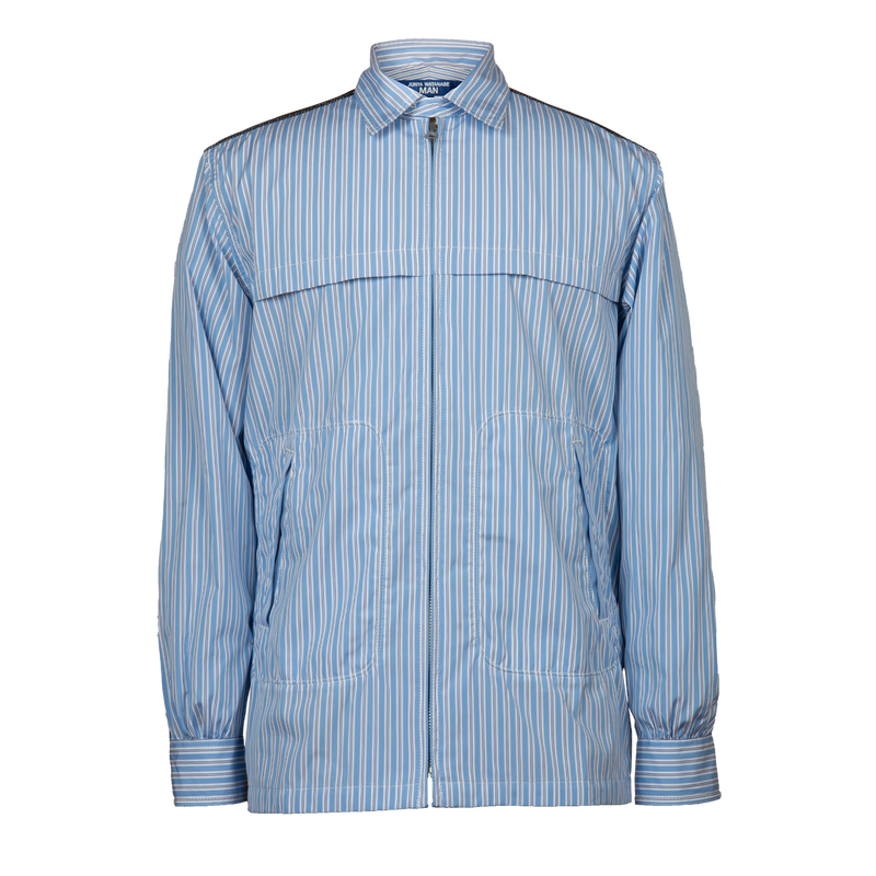 Denim Striped Shirt Jacket 