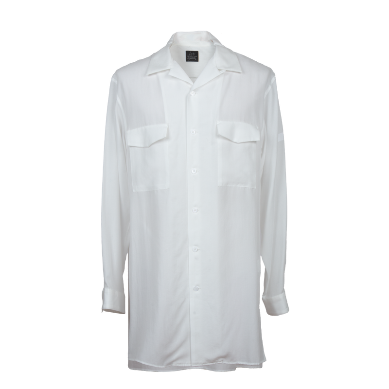 Flap Pocket Long Dress Shirt 