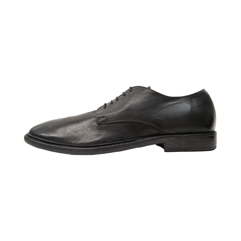 Black Paddle Toe Derby Shoe 