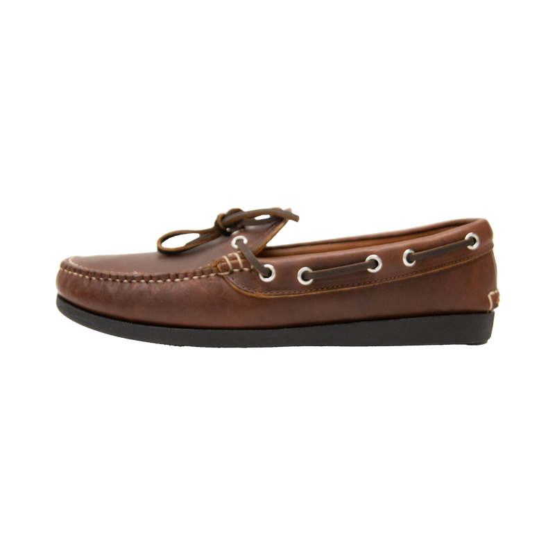 Brown Leather Boat Slip on 