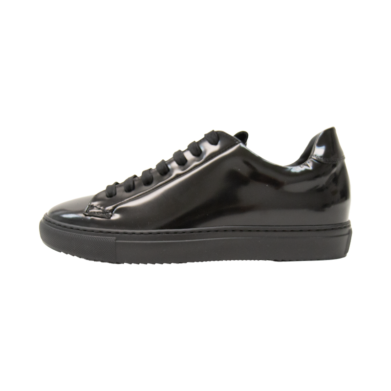Black Patent Leather Low-top Sneaker 