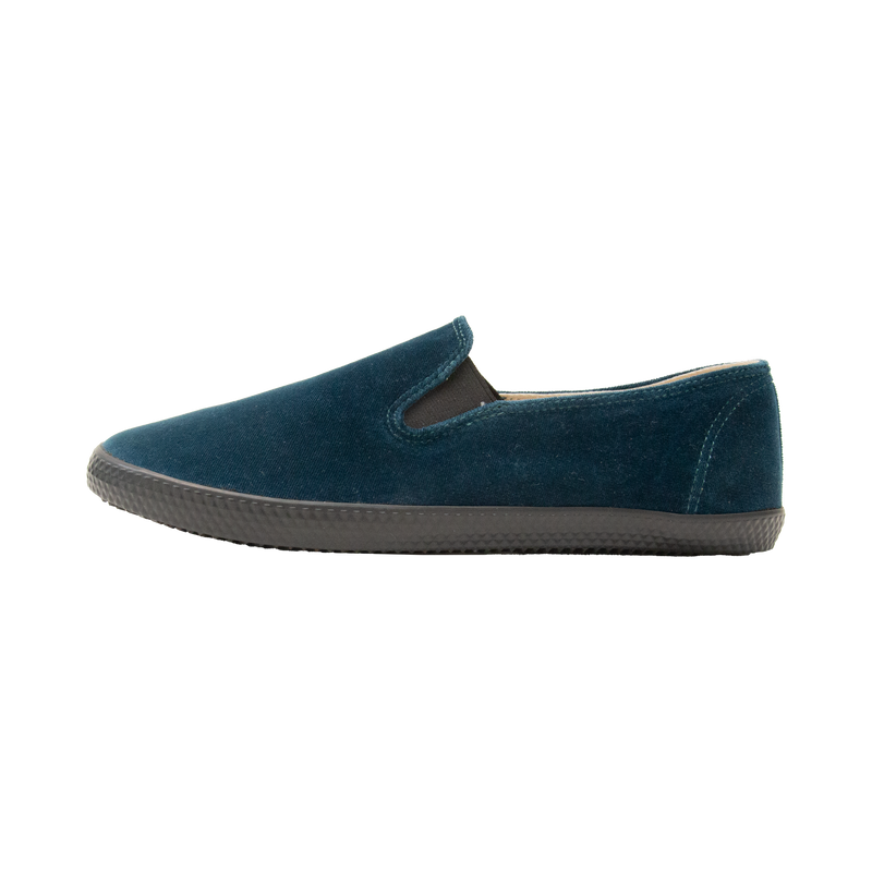 Jewel Blue Velvet Slip-On