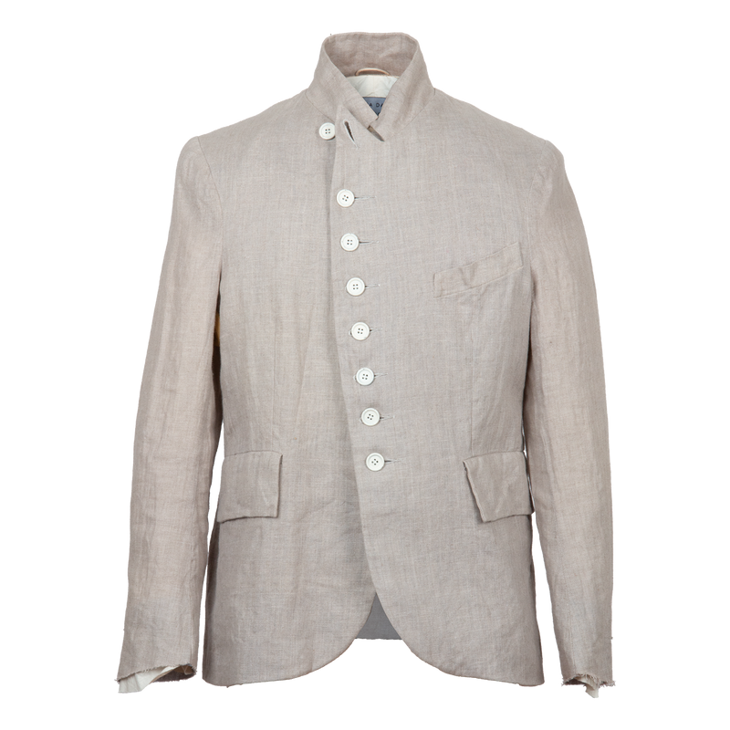 Peak Lapel Linen Jacket 