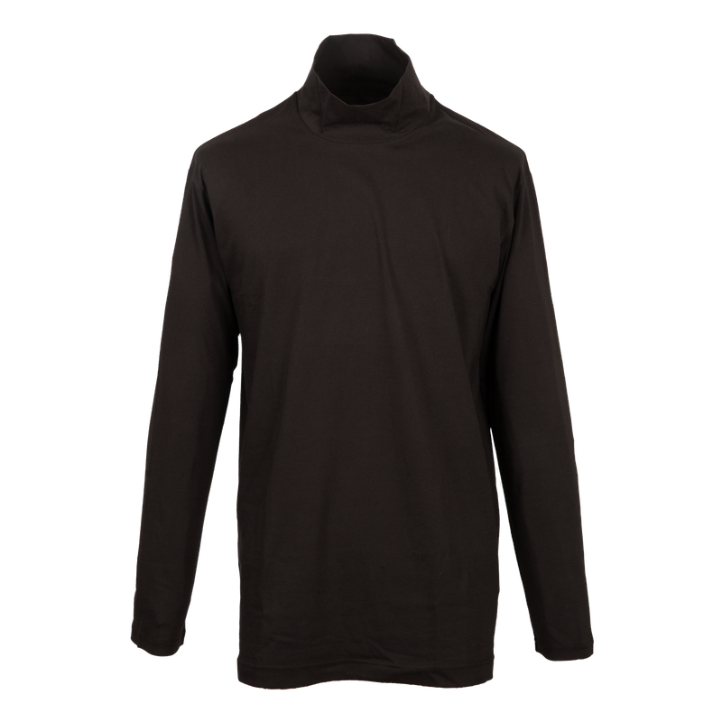 Grey Brown Mock Neck L/S Tee 