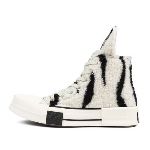Converse x Rick Owens TURBODRK Zebra Hi Sneakers | Alan Bilzerian