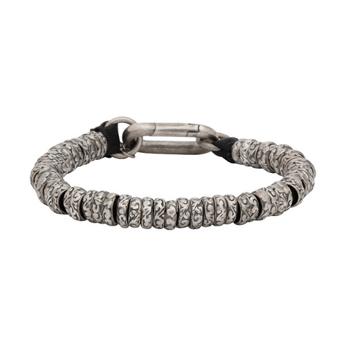 Goti Engraved Sterling Silver Beads Bracelet | Alan Bilzerian