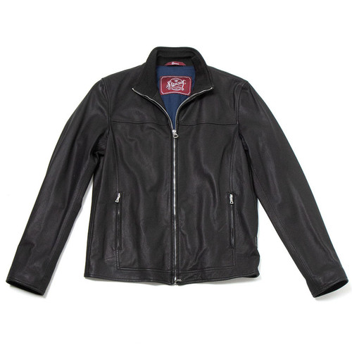 ジャケット・アウター GOAT NEWBIE LEATHER JACKET L Vtg 90's Mirage DISTRESSED Black Goat Skin Leather