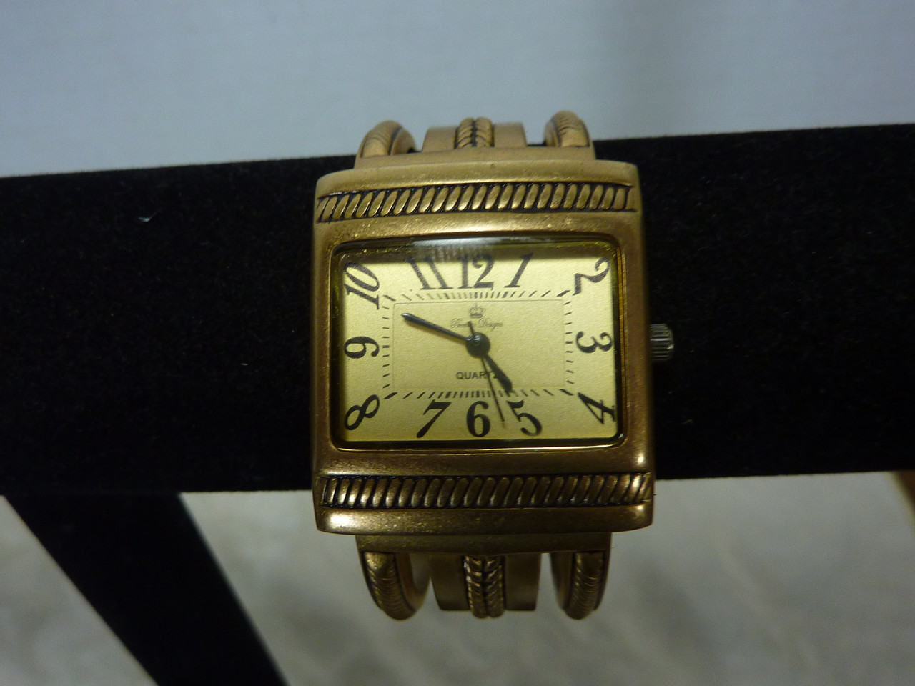Premier Designs Watch Premier Designs Quartz Watch Cuff Bracelet Antique Gold Tone  main image 4