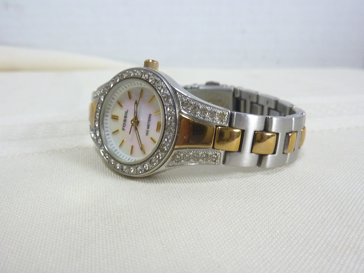 Fossil Blue Ladies Stainless Steel Watch AM3979 New Battery display picture 1